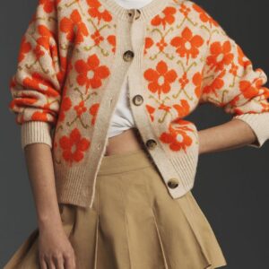 Long Sleeve Jacquard Cardigan