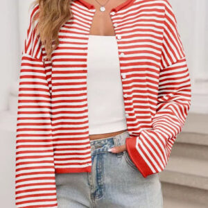 Striped Color Block Cardigan