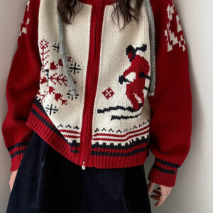 Retro Double Zip Cardigan