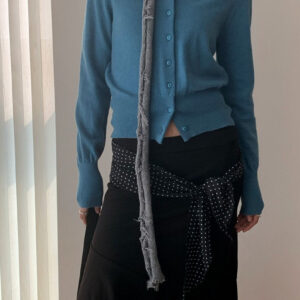 Slim-Fit Round-Neck Knit Cardigan